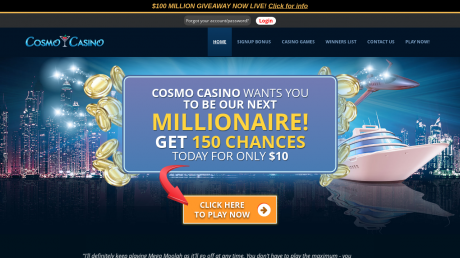 Cosmo Casinos Homepage