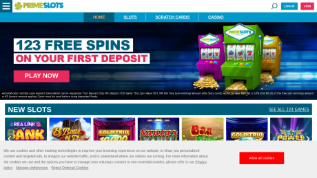 Prime Slots Casinos Homepage