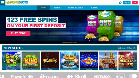Prime Slots Casinos Homepage