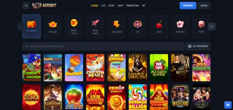 Aerobet Casinos Homepage