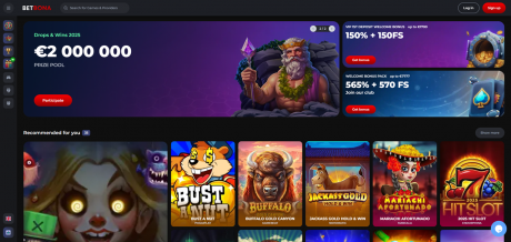 BetBona Casinos Homepage
