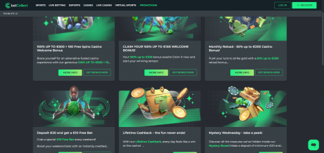 BetCollect Casinos Homepage