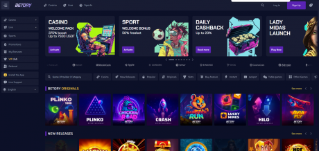Betory Casinos Homepage
