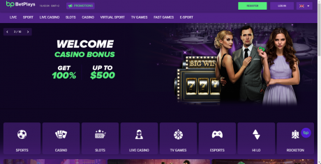 BetPlays Casinos Homepage