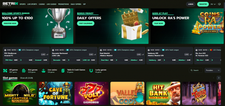 Betrix Casinos Homepage