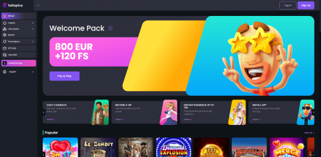 Betspino Casinos Homepage