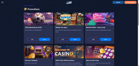 Bison Casinos Homepage