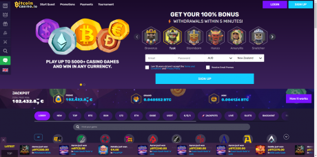 Bitcoincasino.ios Homepage