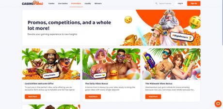 CasinoVibess Homepage