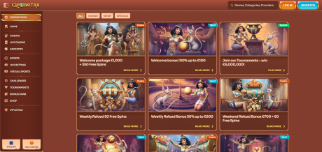 Cleobetra Casinos Homepage