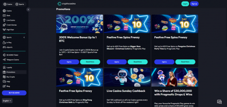 CryptoCasinos Homepage