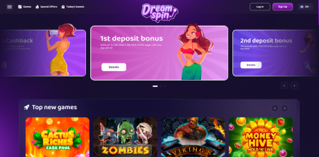 DreamSpin Casinos Homepage