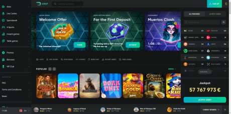 Drip Casinos Homepage