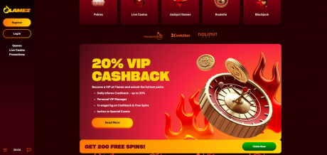 Flamez Casinos Homepage
