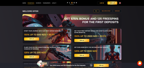 FlashDash Casinos Homepage