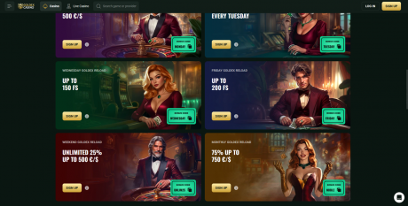 Goldex Casinos Homepage