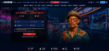 Gonzabet Casinos Homepage