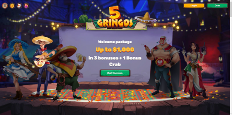 5Gringos-appen Homepage