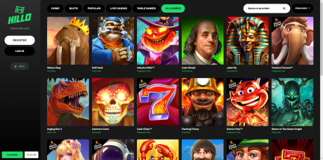 Hillo Casinos Homepage