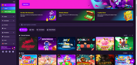 HitMe Casino Homepage