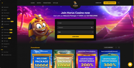 Horus Casinos Homepage