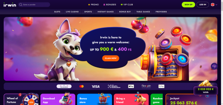 Irwin Casinos Homepage