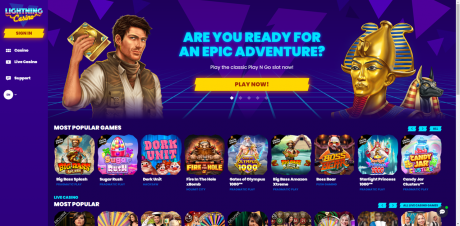 Lightning Casinos Homepage