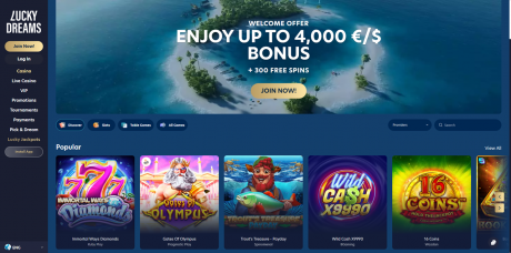 Lucky Dreams Casinos Homepage