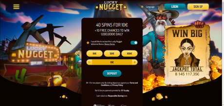 Lucky Nugget Casinos Homepage