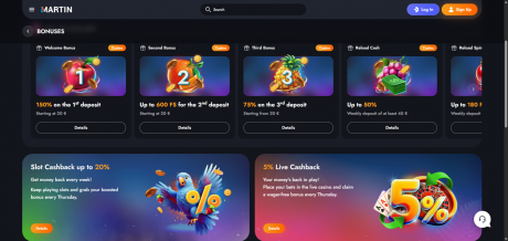 Martin Casinos Homepage