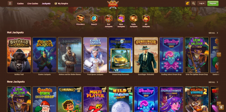 MyEmpire Casinos Homepage