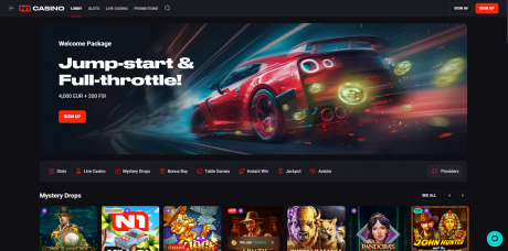 N1Casino Εφαρμογές Homepage