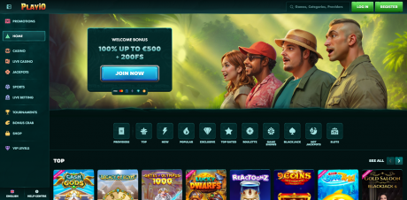 Playio Casinos Homepage
