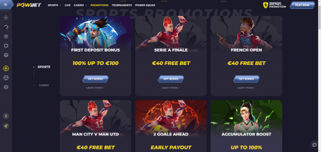 Powbets Homepage