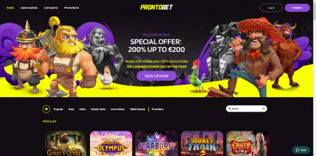 ProntoBets Homepage