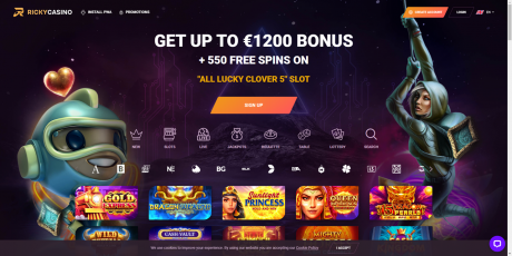 Ricky Casinos Homepage