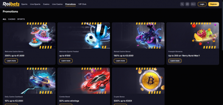 Roibets Casinos Homepage