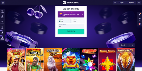 Εφαρμογή SGCasino Homepage