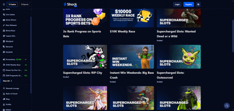 Shock Casinos Homepage