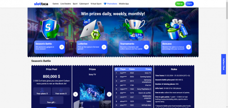 Slottica Casinos Homepage