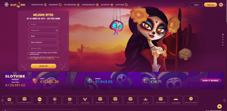SlotVibe Casinos Homepage