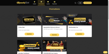 SpeedySlots Homepage