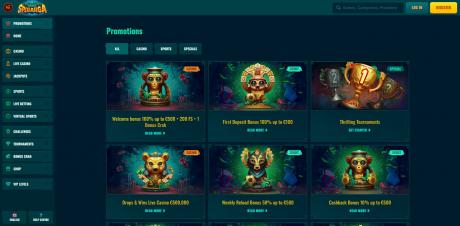 Εφαρμογή Spinanga Casino Homepage
