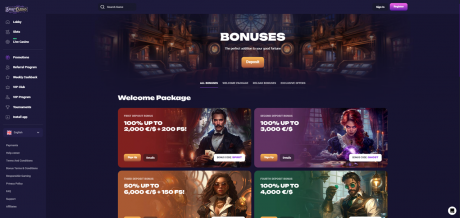 Spirit Casinos Homepage