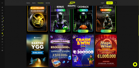 StakePrix Casinos Homepage