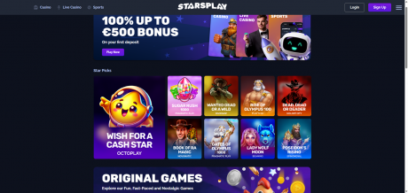 StarsPlays Homepage
