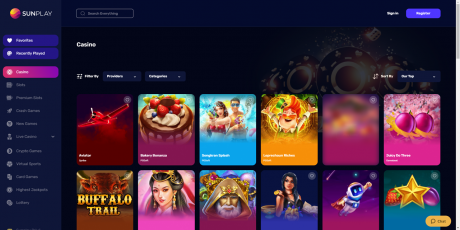 Sunplay Casinos Homepage