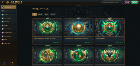 Talismania Casinos Homepage