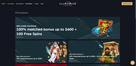 The Clubhouse Casinos Homepage