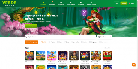 Aplikacje Verde Casino Homepage